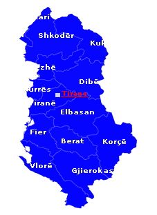 Karte von Albanien