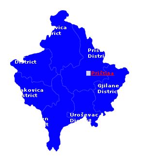 Karte vom Kosovo
