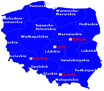 Karte von Polen