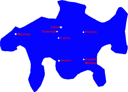 Karte Graub&uuml;nden