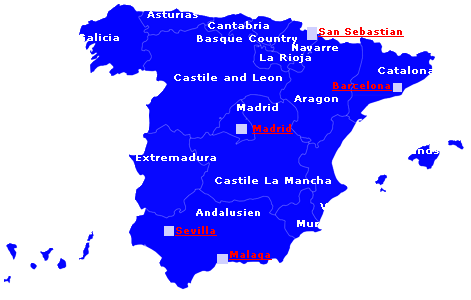 Karte von Spanien